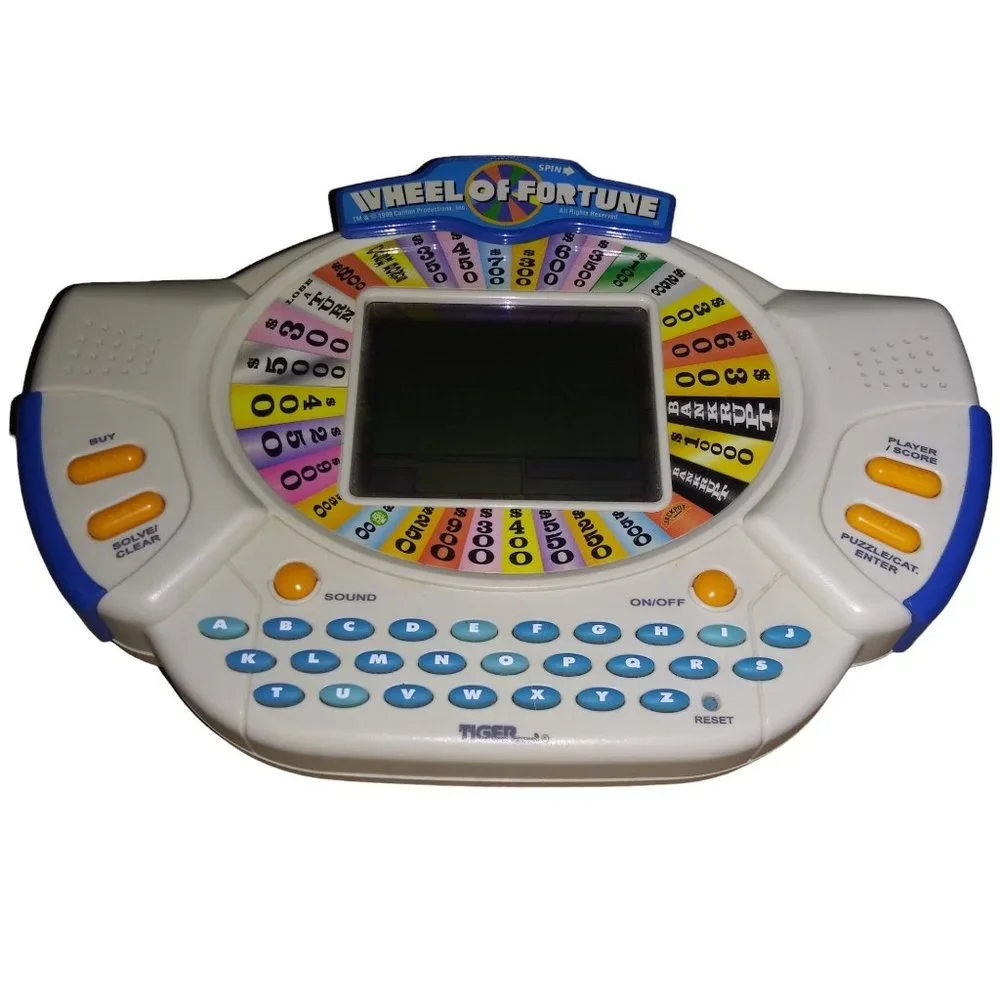 VTG Tiger Electronics Wheel of Fortune Handheld Game 1 Cartridge 1998 WORKS